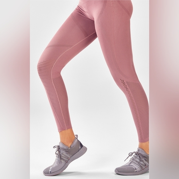 Fabletics High Waisted SculptKnit Openwork 7/8 Leggings, Color Charisma Size XS - Picture 2 of 16